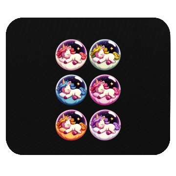 Discover Unicorn sticker set Mouse Pads