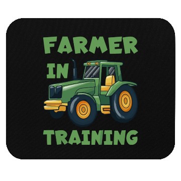 Discover Funny Tractor Boy Farmer In Training Mouse Pads