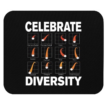 Discover Celebrate Diversity Baseball Pitches Pitcher Mouse Pads