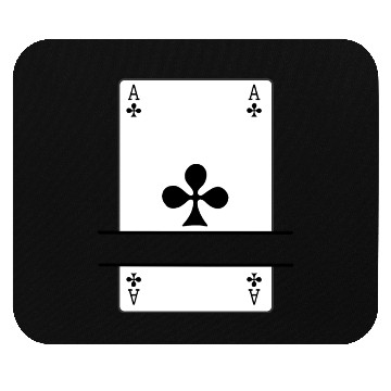 Discover Playing card Club ace with banner space Mouse Pads