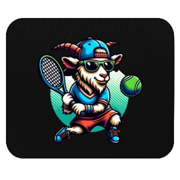 Discover Goat Tennis Player Court Match Design Mouse Pads