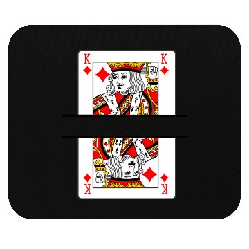 Discover Playing card king of diamonds with banner space Mouse Pads