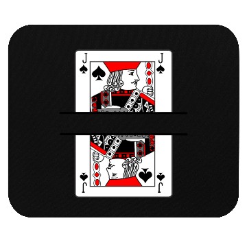 Discover Playing card jack of spades with banner space Mouse Pads