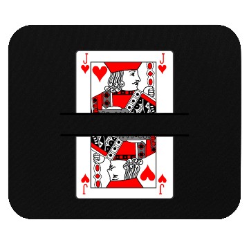 Discover Playing card jack of hearts with banner space Mouse Pads