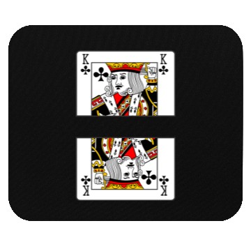 Discover Playing card clover king with banner space Mouse Pads