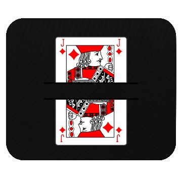 Discover Playing card jack of diamonds with banner space Mouse Pads