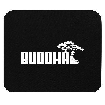 Discover Buddha Sport Logo White Mouse Pads
