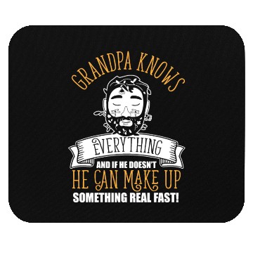 Discover Grandpa Knows Everything Funny Father's Day Dad Mouse Pads