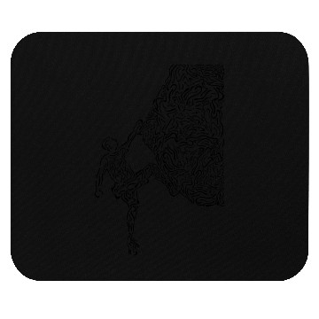 Discover Bouldering Rock Climber Nature Sport Drawing Climb Mouse Pads