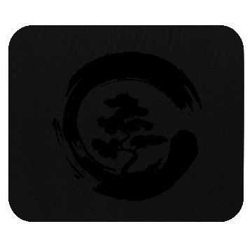 Discover Bonsai Tree in Enso Circle Mouse Pads