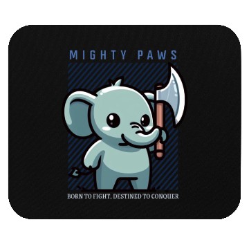 Discover Born To Fight Elephant Mouse Pads