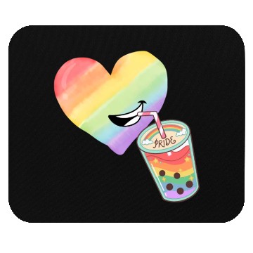 Discover Rainbow heart Mouse Pads