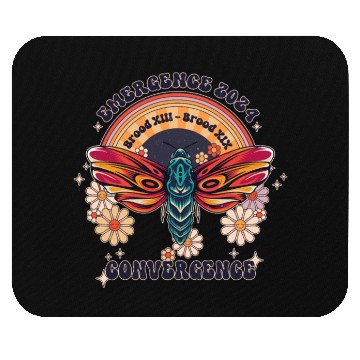 Discover Retro Flying Insects Invasion Cicada Tour 2024 Mouse Pads