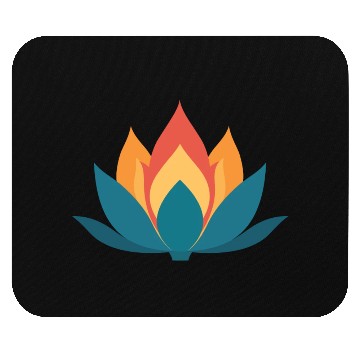 Discover Lotus With Orange Blue Petals Mouse Pads