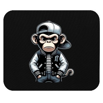 Discover Mouse Pads Funny of a monkey dressed as rap