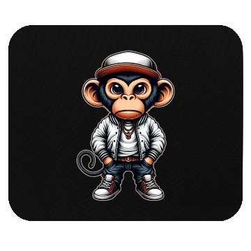 Discover Mouse Pads Funny of a monkey dressed as rap
