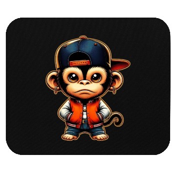 Discover Mouse Pads Funny of a monkey dressed as rap