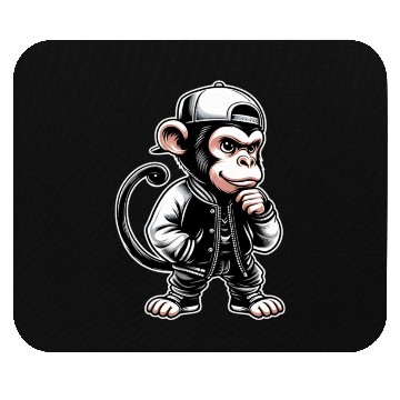 Discover Mouse Pads Funny of a monkey dressed as rap