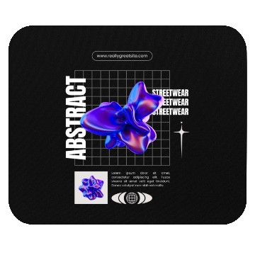 Discover Black Blue Abstract Streetwear Mouse Pads