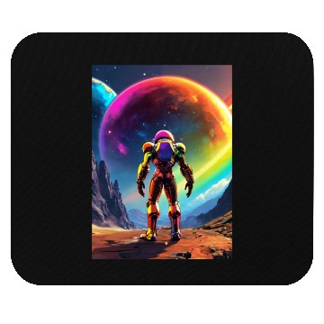 Discover robot planet Mouse Pads
