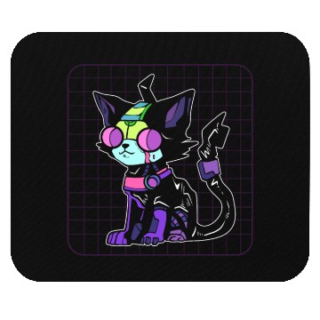 Discover Cyberpunk Cat Game Developer Mouse Pads