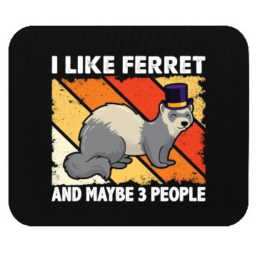 Discover Funny Ferret Design Ferret Lover Introvert Mouse Pads