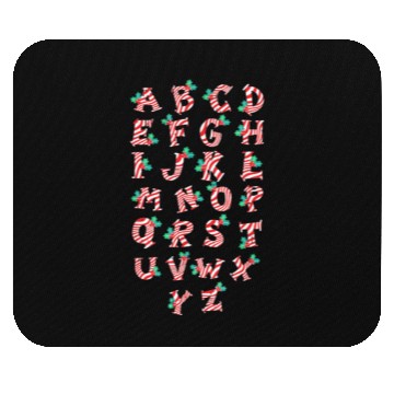 Discover Christmas Alphabet Candy Cane Mouse Pads