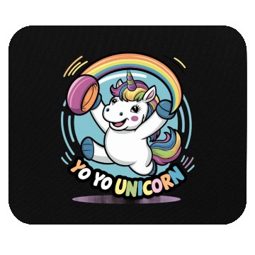 Discover Funny YoYo Unicorn Rainbow Skill Mouse Pads