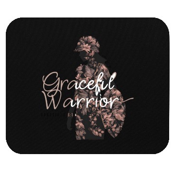 Discover Graceful Warrior Flower Background Design Mouse Pads