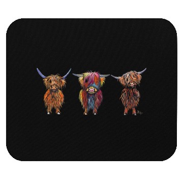 Discover CoW PRiNT ANiMaL PRiNT HiGHLaND CoWS ' ALL THRee ' Mouse Pads