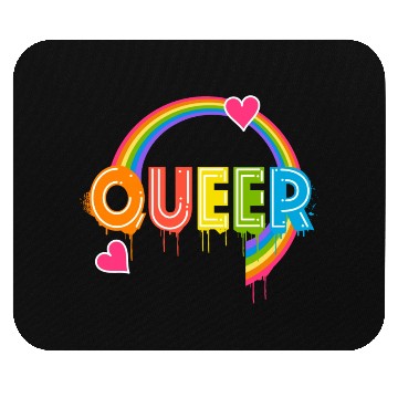 Discover Queer Typo for Pride Month Equal Rights LGBTQ Mouse Pads