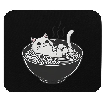Discover Ramen Cat Kawaii Anime Otaku Bowl Japanese Noodles Mouse Pads