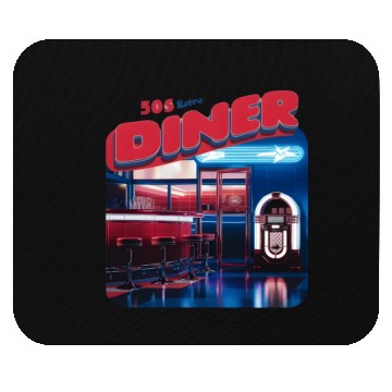Discover 50s retro Diner good times Mouse Pads