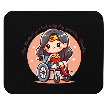 Discover Gym girl leg day not disabled Mouse Pads