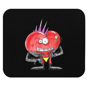 Discover Smiling heart in a leather jacket and with stiffly Mouse Pads