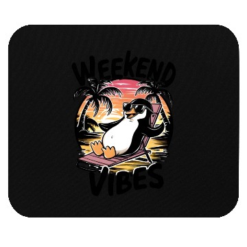 Discover Weekend Vibes Penguin: Playful Mouse Pads