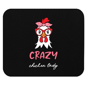 Discover CRAZY Chicken Lady Funny Chicken Lovers Mouse Pads