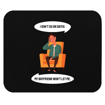 Discover Sad woman sitting in an armchai Mouse Pads