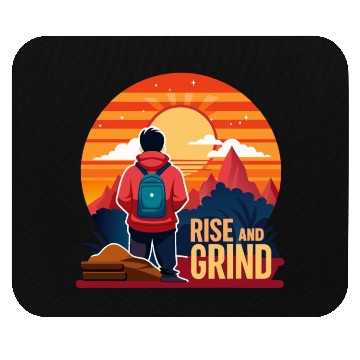Discover Rise and Grind - Sunrise Hustle Motivation Mouse Pads