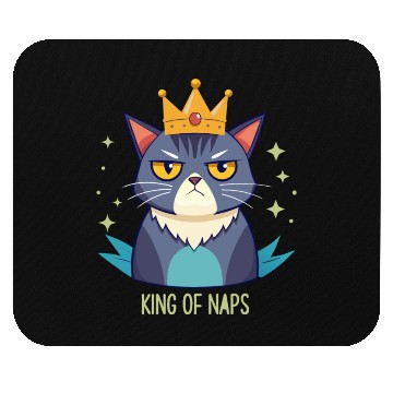 Discover Grumpy King of Naps Cat Mouse Pads
