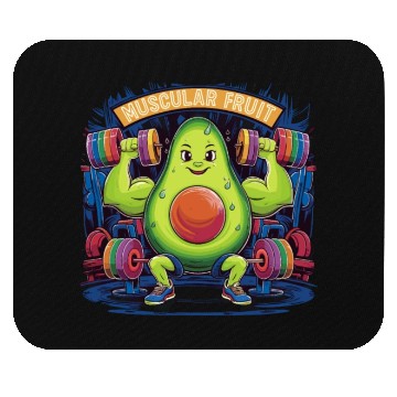Discover Muscular Avocado Lifting Weight Gym Humor Workout Mouse Pads