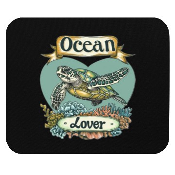 Discover Ocean Lover Sea Turtle Mouse Pads