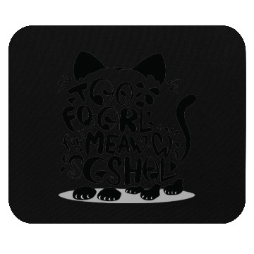 Discover Cat typography Mouse Pads