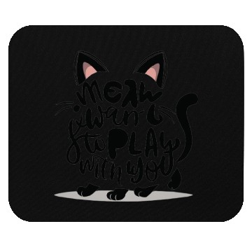 Discover Cat typography Mouse Pads