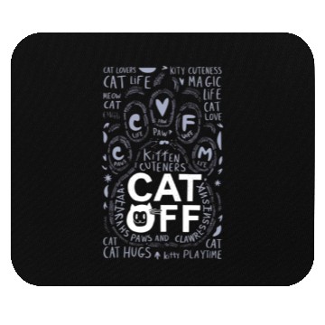 Discover Cat Paw typography Mouse Pads