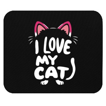 Discover Cat typography Mouse Pads
