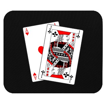 Discover Two cards Blackjack Mouse Pads