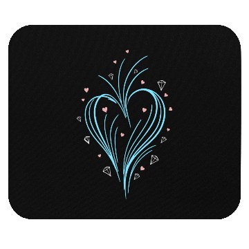 Discover Hearts, Swirls, and Diamonds Vector Design 3C Mouse Pads