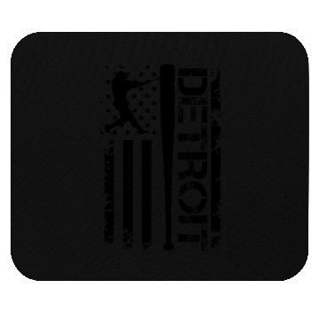 Discover Detroit Baseball American US Flag Mouse Pads
