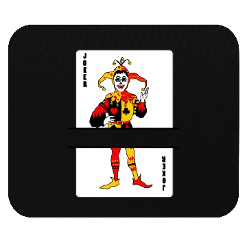 Discover Playing card Joker banner Mouse Pads